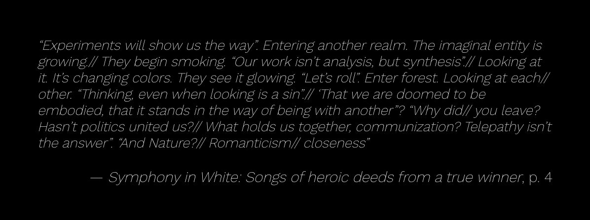 Symphony in White Quotation
