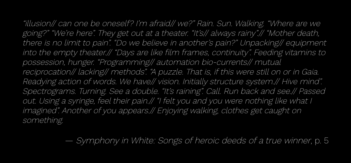 Symphony in White Quotation